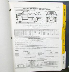 1984 Chevrolet Truck Dealer Data Book Medium Duty Vocational EZ Specs Options