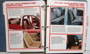 1976 GMC Truck Dealer Color & Trim Book Full Line Pickup Van Medium HD