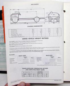 1979 Chevrolet Medium & Heavy Duty Trucks Dealer Data Book E-Z Specs