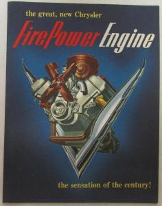 1950 Chrysler Fire Power Engine Sales Brochure