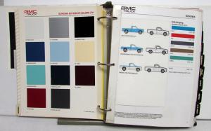 1991 GMC Light Duty Truck Dealer Color Trim Album Book Pickup Jimmy Van Syclone