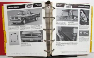 1988 Dodge Truck Book Dealer Data Reference Album Pickup Ramcharger Dakota Van