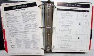 1991 Dodge Truck Dealer Data Book Product Info Dakota Ram Pickup Ramcharger Van