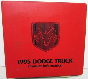 1995 Dodge Truck Dealer Data Book Product Info Dakota Ram Pickup Van Caravan C/V