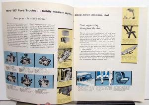 1957 Ford Truck Dealer Brochure Full Line Pickup F Series Medium Heavy Duty Orig