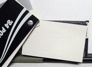 1984 Pontiac Salesmens Pocket Exterior Colors Samples Paint Tops Firebird Fiero