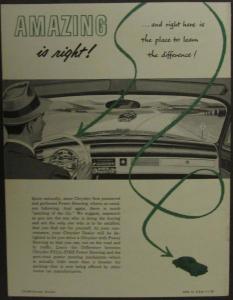 1953 Chrysler Full Time Power Steering Sales Brochure Original