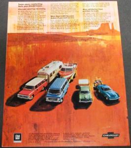 Original 1972 Chevrolet Dealer Sales Brochure Trailering Guide Camper