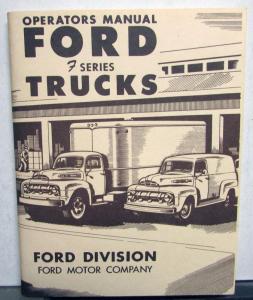 1951 Ford Bonus Built F Series Trucks Operator Owner Manual Reproduction