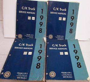 1998 Chevrolet GMC Service Shop Manual CK Truck Pickup Suburban SUV Repair