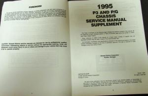 1995 Chevrolet GMC Service Shop Manual PG & P3 Chassis Repair