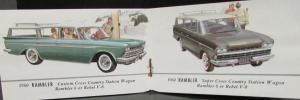 1960 American Motors AMC Rambler Pocket Size Color Sales Brochure Original