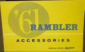 1961 AMC Rambler Accessories Sales Brochure Catalog Original Very Good Condition