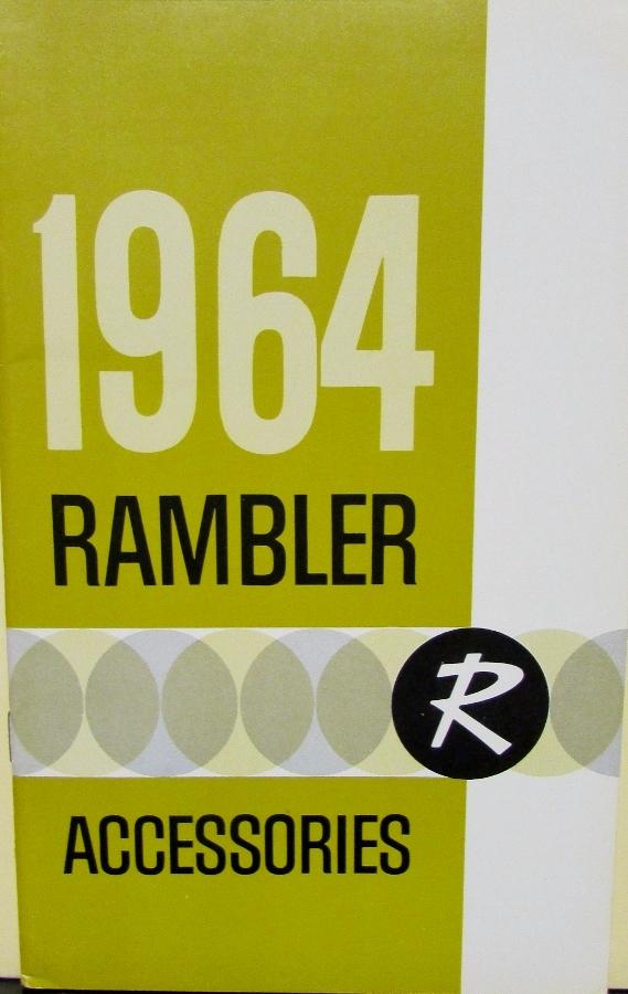 1964 AMC Rambler Accessories Sales Brochure Catalog Original
