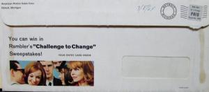 1965 AMC Rambler Challenge to Change Sweepstakes Folder and Envelope Origina