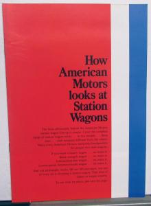 1969 AMC Rambler Rebel Ambassador Station Wagons American Motors Sales Brochure