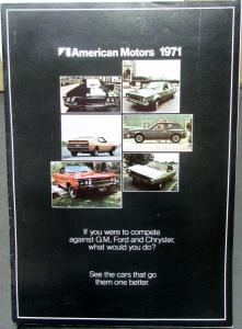 1971 Gremlin Hornet Matador Javelin AMX American Motors AMC Sale Brochure