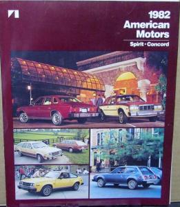 1982 AMC Spirit and Concord Features Specs Options Sales Brochure Folder