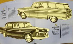 1963 Checker Cars Original Sales Brochure for Marathon Sedan & Wagon