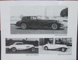 1985 1986 Clenet Series III ASHA Car Original Data Sheet With Photos