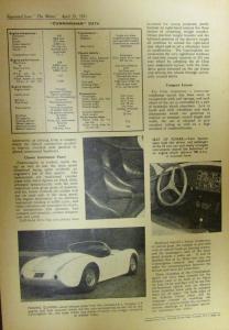 Cunningham Contender Article Reprinted From London THE MOTOR April 25 1951