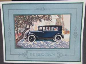 1924 Essex Coach Motor Car Color Sales Brochure Folder