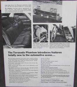 1966 Fitch Toronado Phantom GT Car Sales Brochure