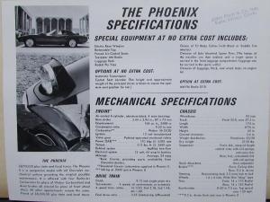 1966 1967 1968 Fitch Phoenix Sales Brochure Folder Original