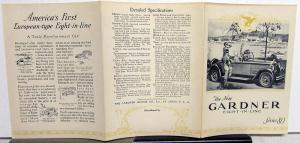 1927 Gardner Eight In Line Series 80 Automobile Sales Brochure Leaflet Original