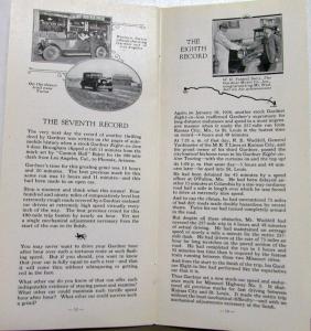 1927 Gardner Eight In Line Automobile Sales Brochure Thrilling Deeds