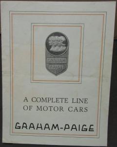 1928 Graham Paige 610 614 619 629 835 Full Line Sales Folder Brochure Original