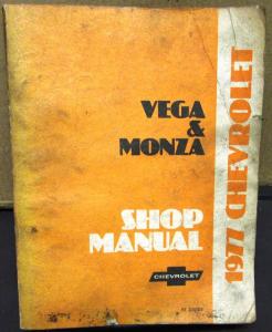 1977 Chevrolet Dealer Service Shop Manual Vega Monza Repair Chevy