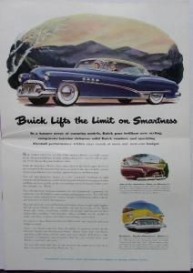 1951 Buick Eight Color Sales Brochure Original Special 40 Super 50 Roadmaster 70