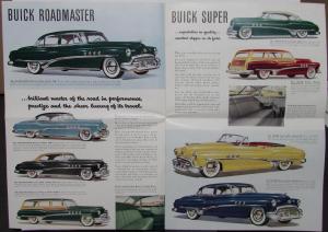 1951 Buick Eight Color Sales Brochure Original Special 40 Super 50 Roadmaster 70