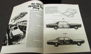 1972 Plymouth Dealer Sales Brochure Taxi Cab Fury Satellite Fleet Rare