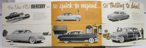 1951 Mercury Mercomatic Drive Monterey Sport Coupe Wagon Sales Folder Original