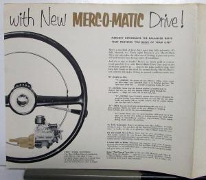 1951 Mercury Mercomatic Drive Monterey Sport Coupe Wagon Sales Folder Original