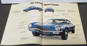 1972 Chevrolet Camaro Sport Coupe Rally SS Z28 350 396 Dealer Sales Brochure