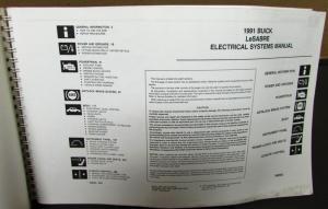 1991 Buick Dealer Electrical Wiring Diagram Service Manual LeSabre Repair