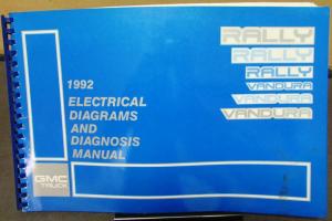 1992 GMC Electrical Wiring Diagram Service Manual Rally Vandura Van Repair