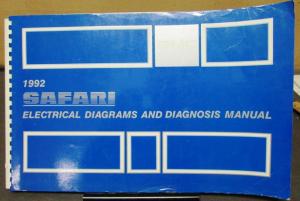 1992 GMC Electrical Wiring Diagram Service Manual Safari Van Repair