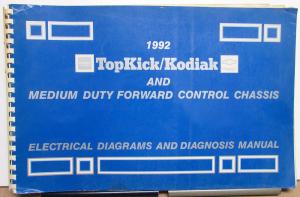 1992 GMC Electrical Wiring Diagram Service Manual Top Kick Kodiak Med Duty FC