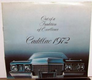 1972 Cadillac Fleetwood Eldorado DeVille Calais Color Sales Brochure Original