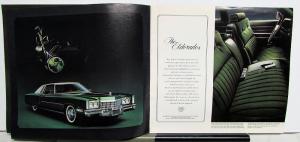 1972 Cadillac Fleetwood Eldorado DeVille Calais Color Sales Brochure Original