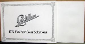 1977 Cadillac Exterior Colors Paint Chips Sales Brochure Folder Original