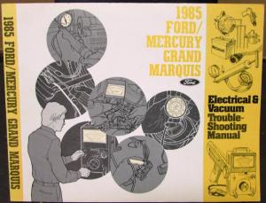 1985 Mercury Dealer Electrical & Vacuum Diagram Service Manual Grand Marquis