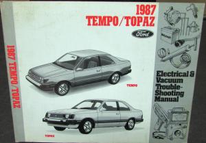 1987 Ford Mercury Dealer Electrical & Vacuum Diagram Manual Tempo Topaz