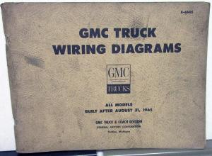 1966 GMC Dealer Electrical Wiring Diagram Service Manual All Truck Models
