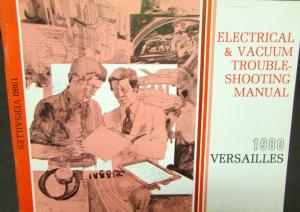 1980 Lincoln Dealer Electrical & Vacuum Diagram Service Manual Versailles