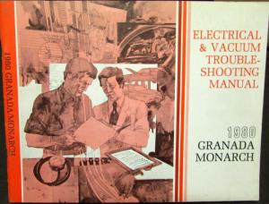 1980 Ford Mercury Dealer Electrical & Vacuum Diagram Manual Granada Monarch